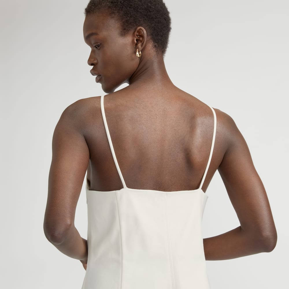 The Structured Cotton Bell Dress | Bone - Image 5