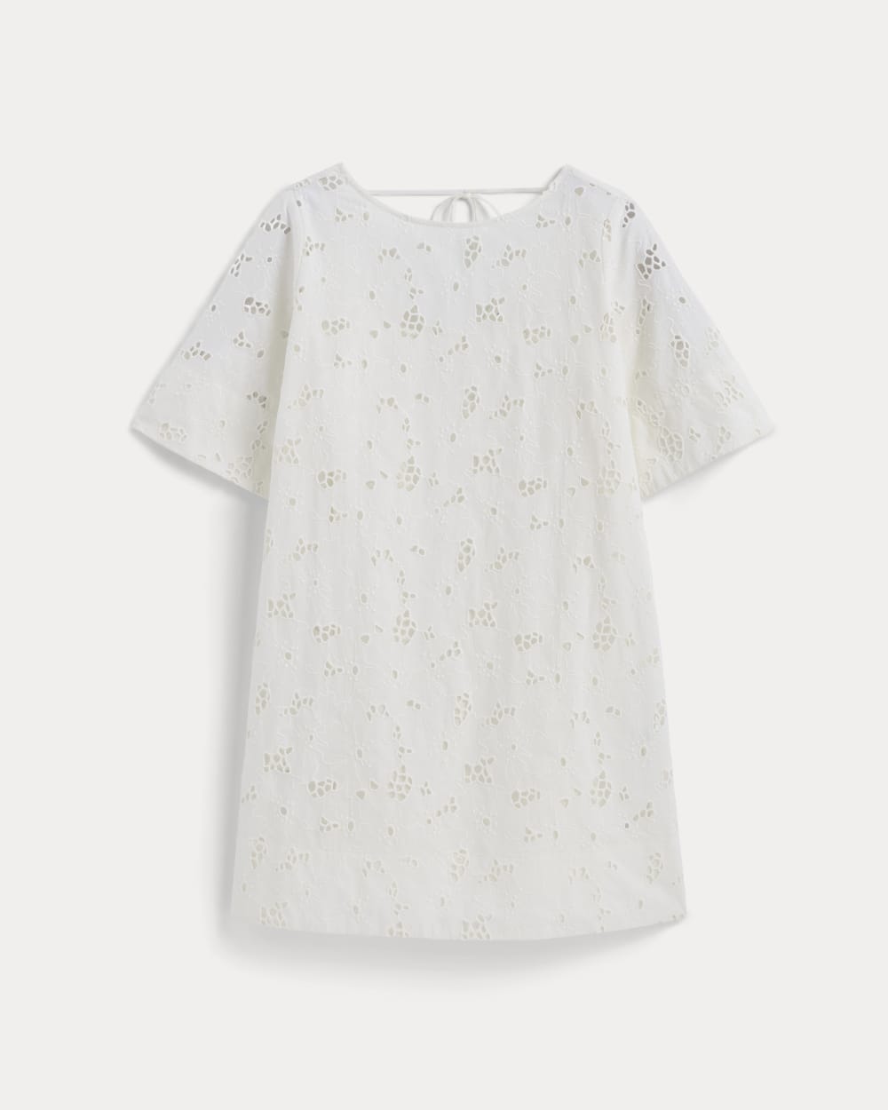 The Eyelet Mini Shift Dress | Bone - Image 2