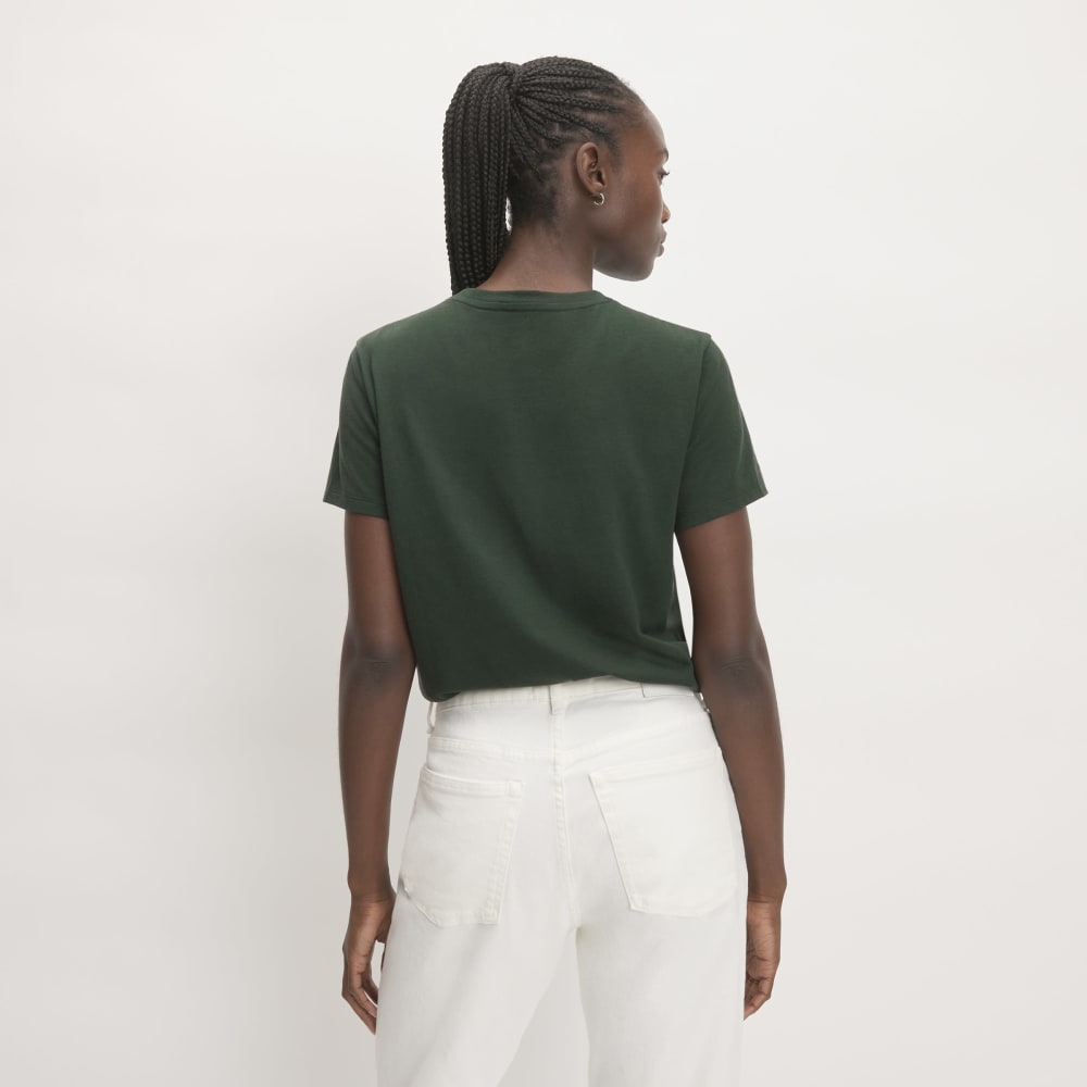 The Box-Cut Tee in Essential Cotton | Scarab | Pocket - Image 3