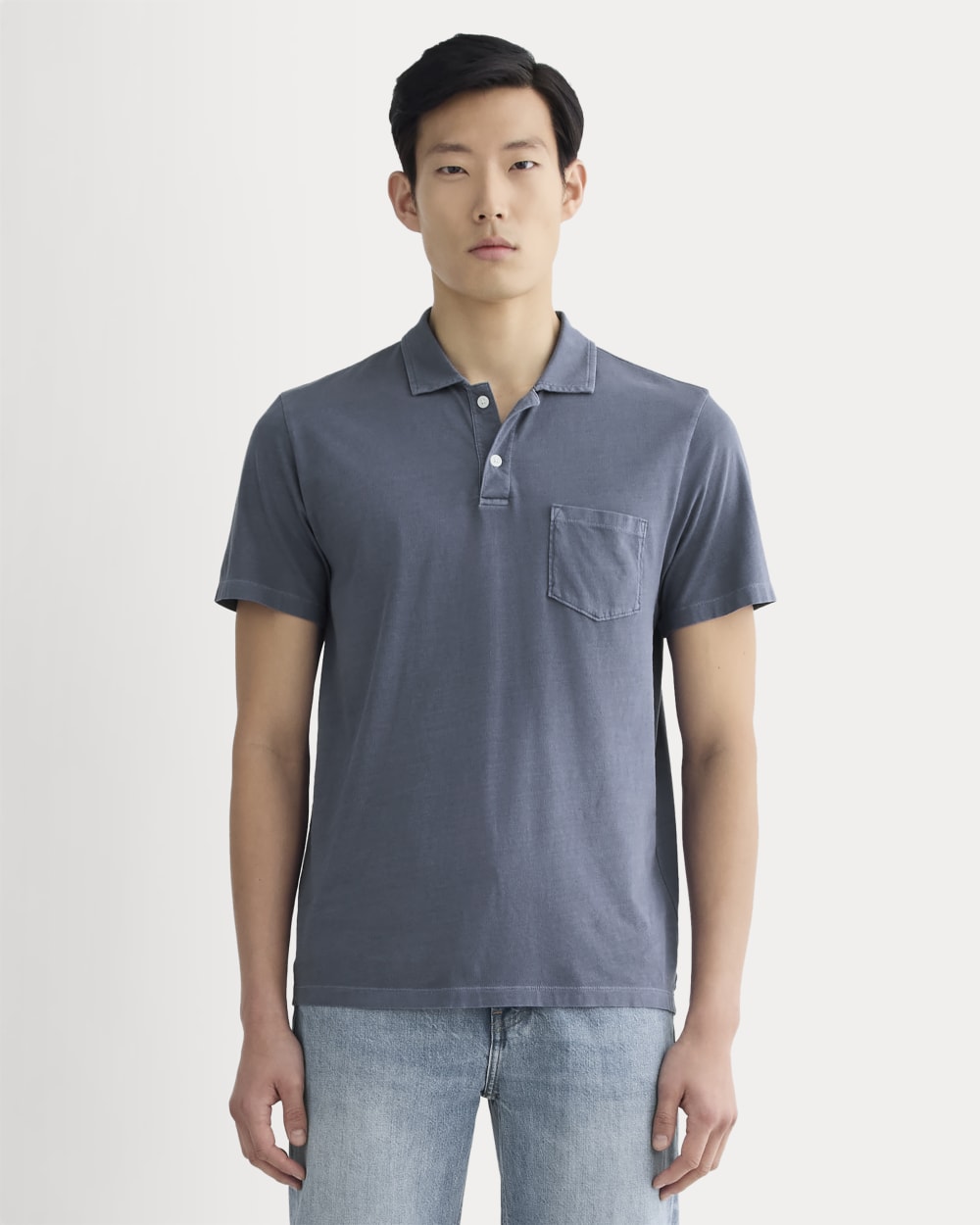 The Essential Organic Garment-Dyed Polo | Navy