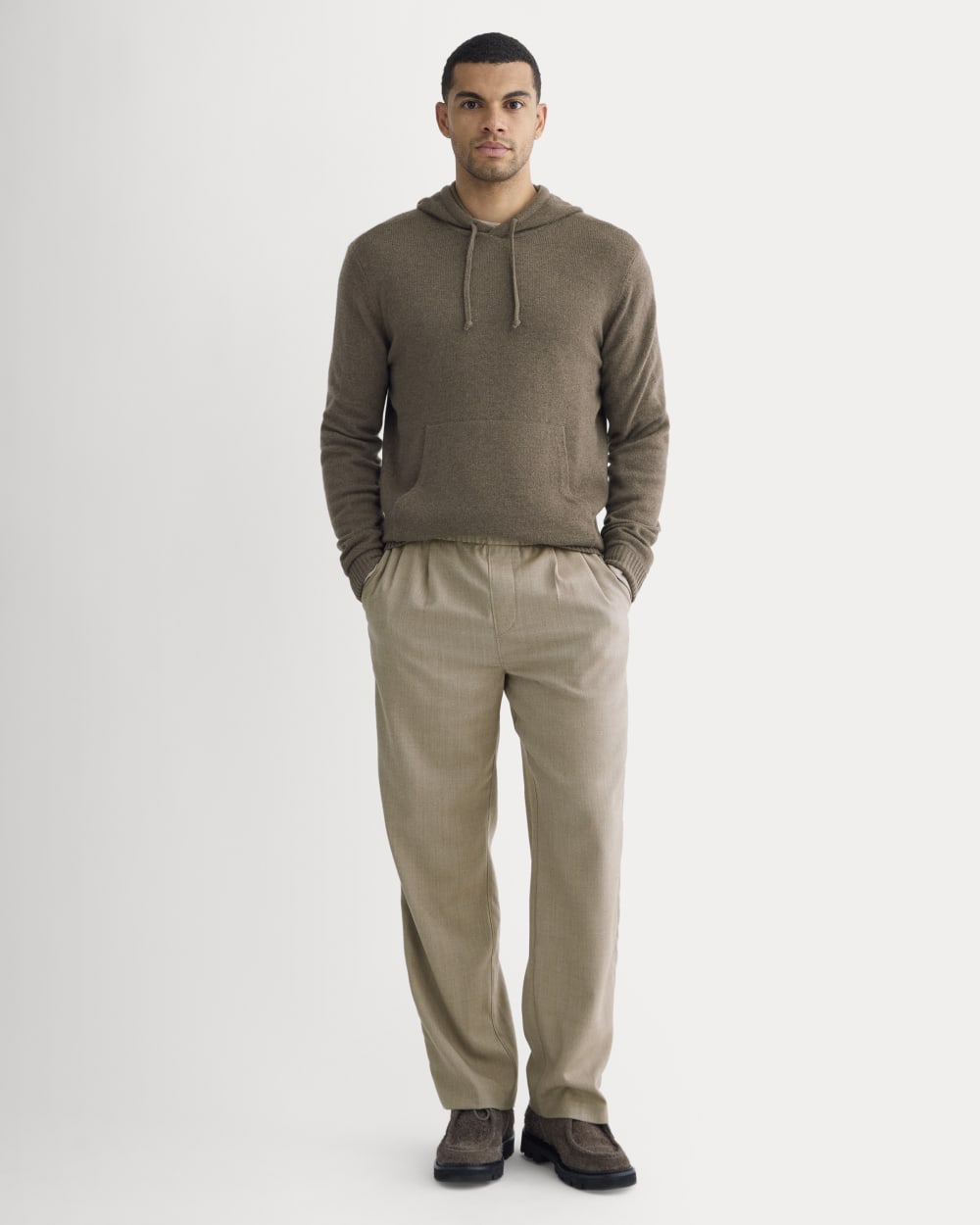 The Felted Merino Hoodie | Heather Chocolate Martini - Image 3