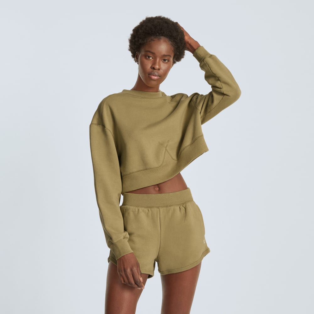 The Organic Cotton Cropped Crew | Fennel Seed - Image 2