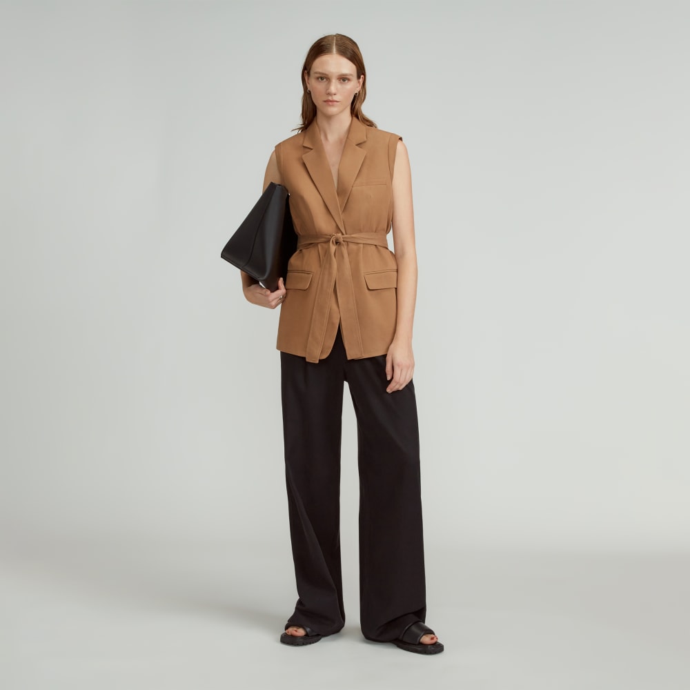 The Sleeveless Blazer in Buttersmooth | Toasted Coconut - Image 6