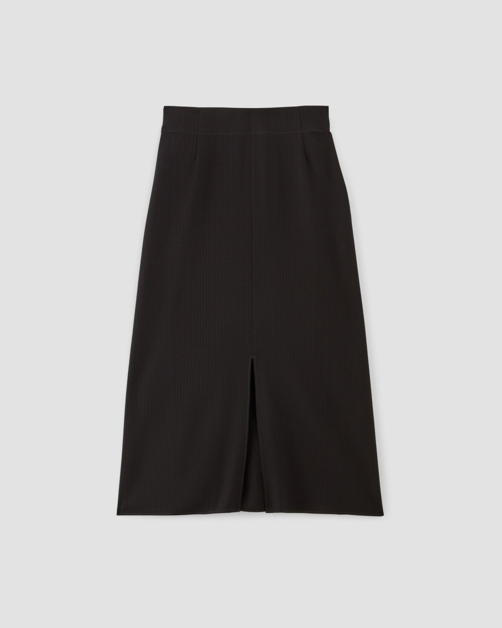 The Mini Jacquard Stripe Slip Skirt | Black - Image 2