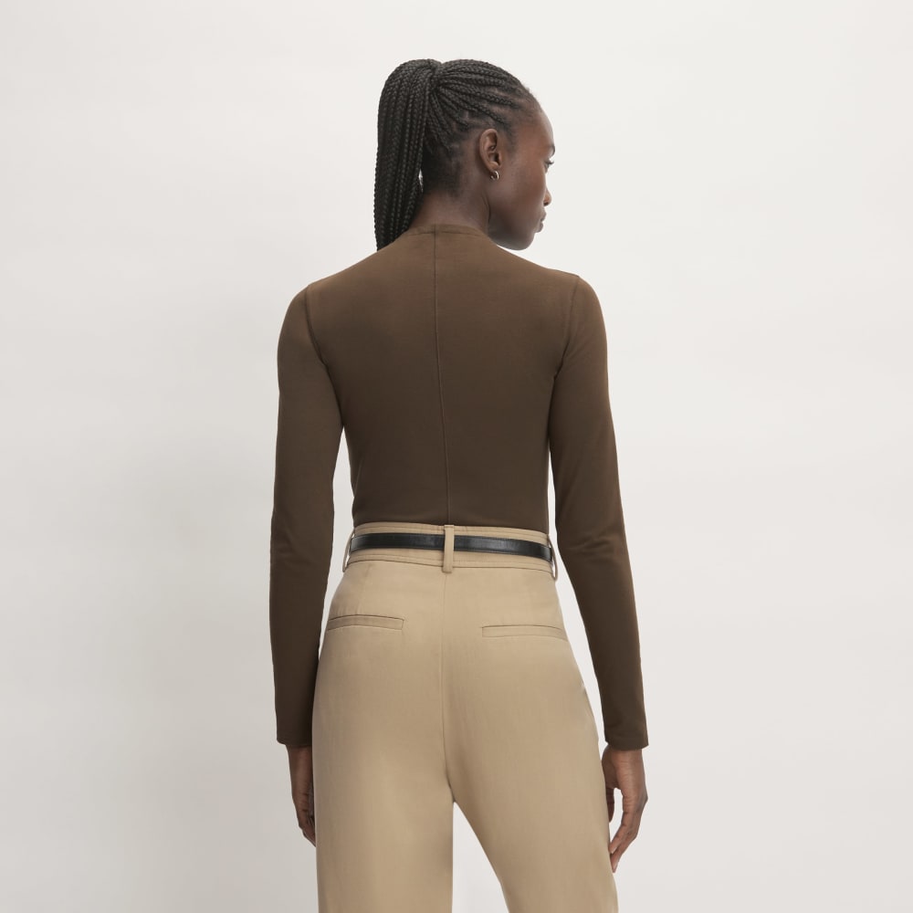 The Supima? Form Funnel Neck Tee | Cocoa - Image 5