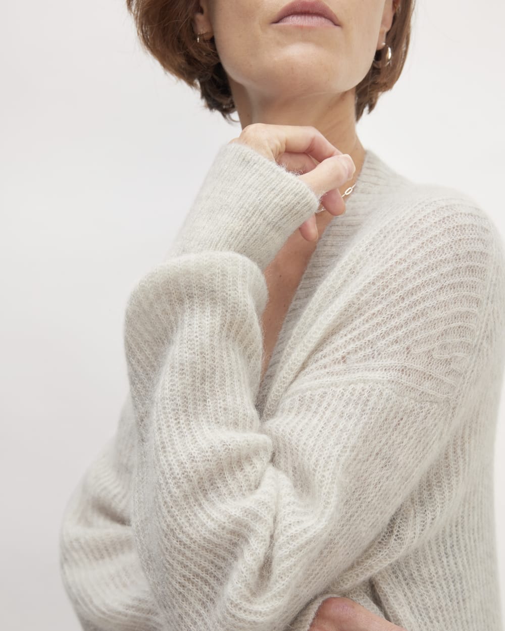 The Alpaca Oversized Cardigan | Almond - Image 4