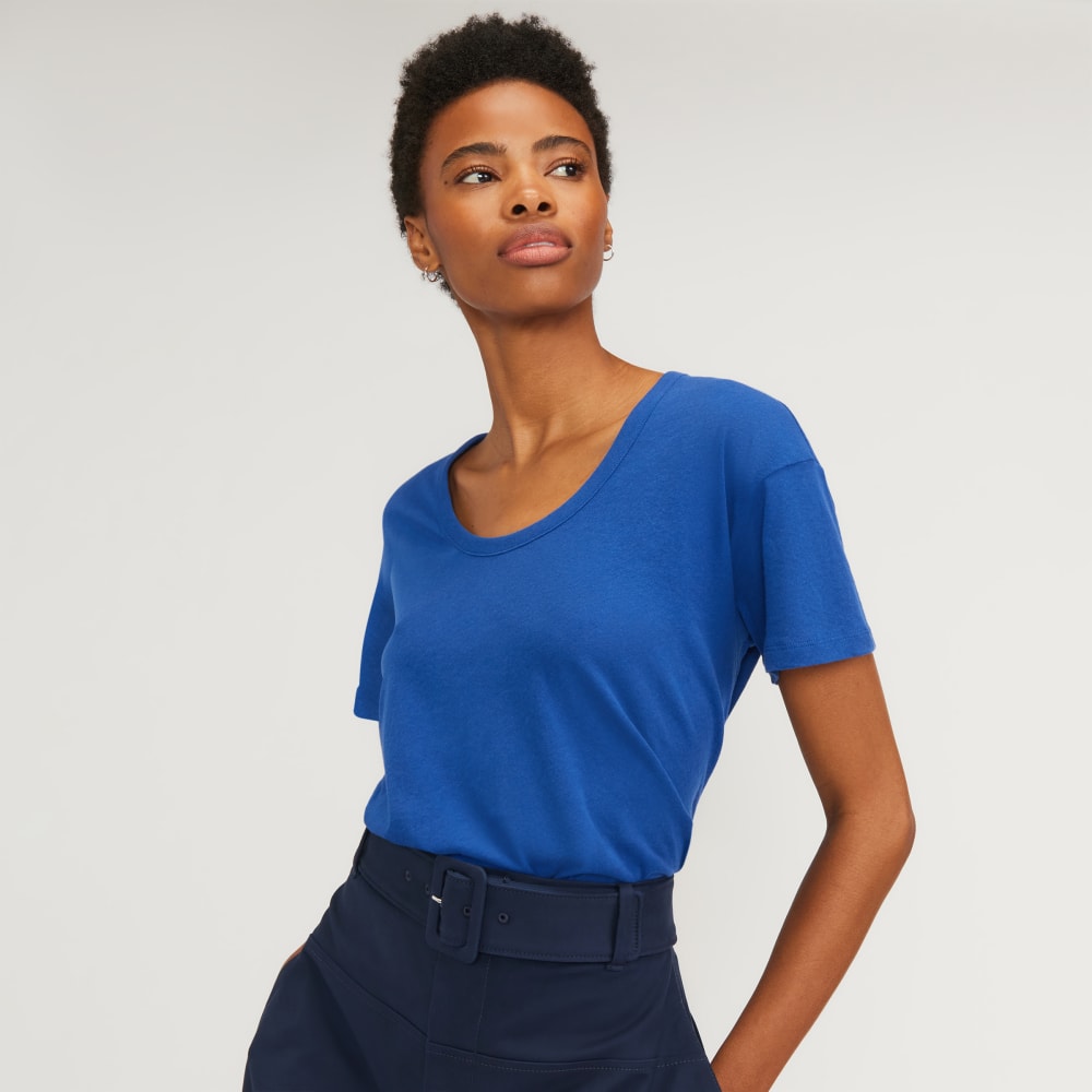 The Air Scoop-Neck Tee | Mazarine Blue - Image 4