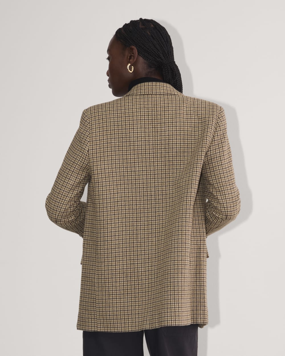 The Oversized Blazer in Wool | Camel Houndstooth - Image 5