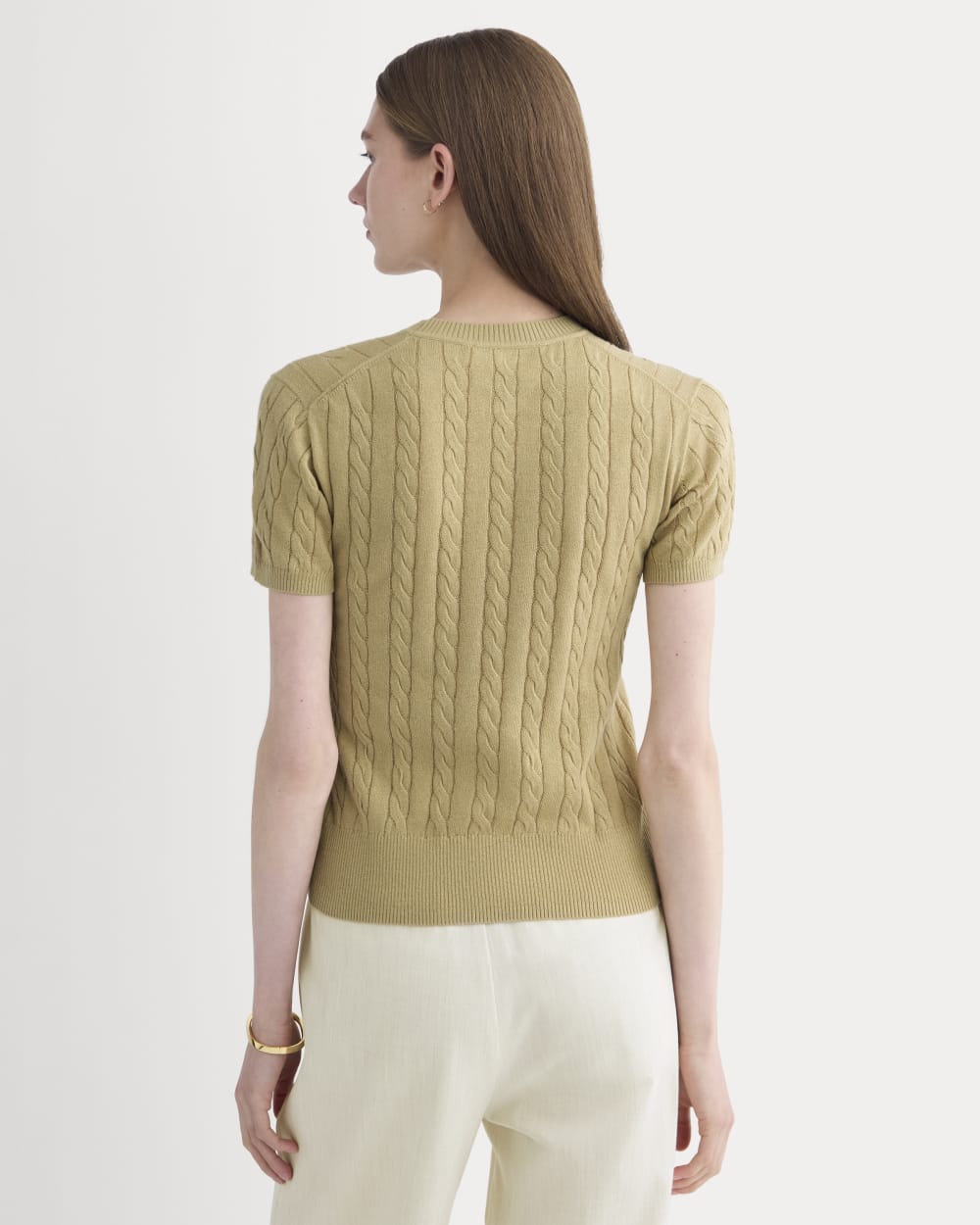 The Cable Crew in Cotton Cashmere | Classic Khaki - Image 5
