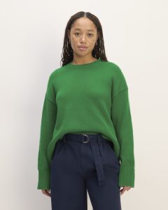 The Boxy Sweater in Everyday Cotton | Grass Green