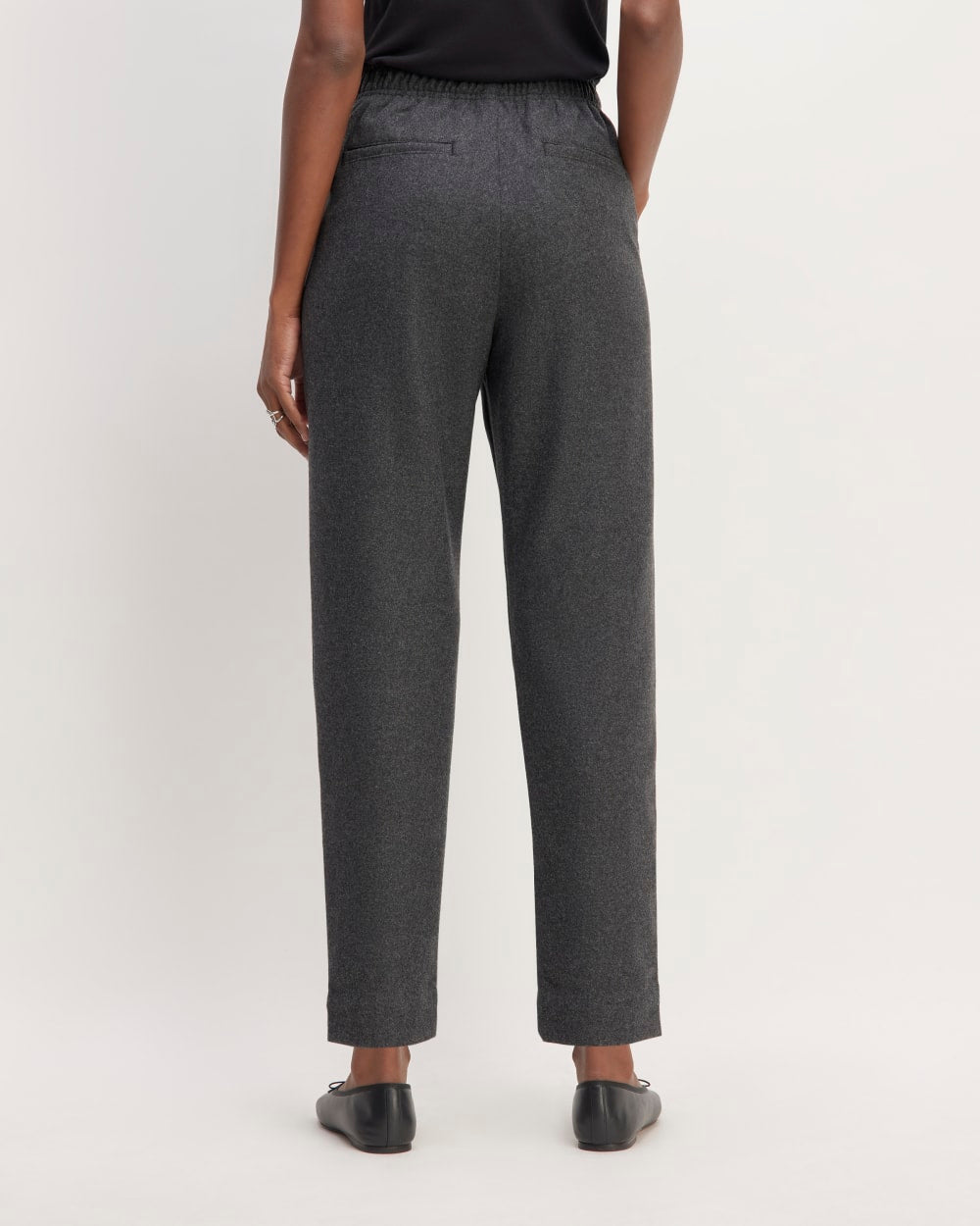 The Wool Flannel Pull-On Pant | Heather Charcoal - Image 6