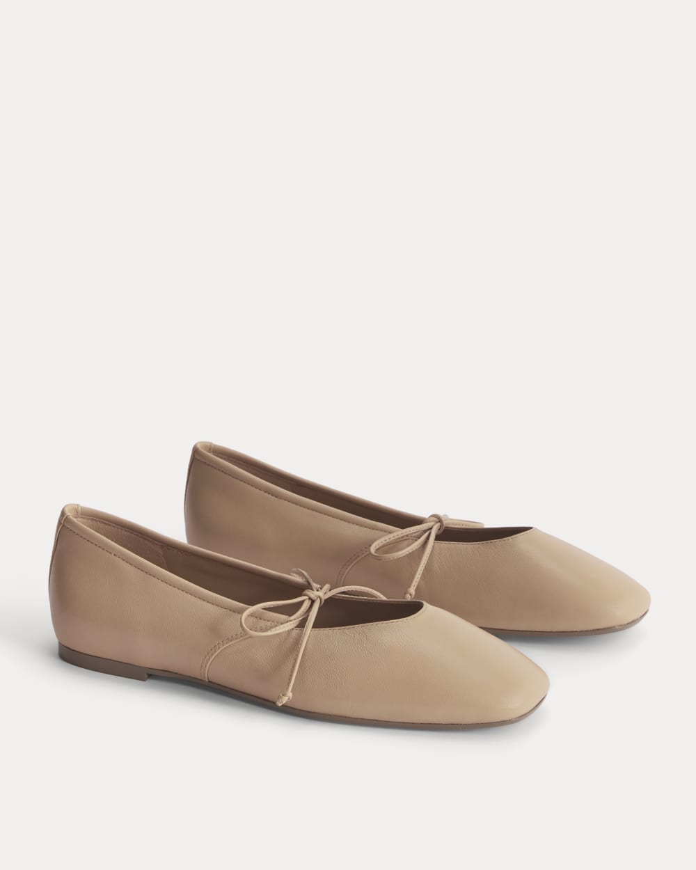 Leather Keyhole Flat | Blush Tan - Image 2