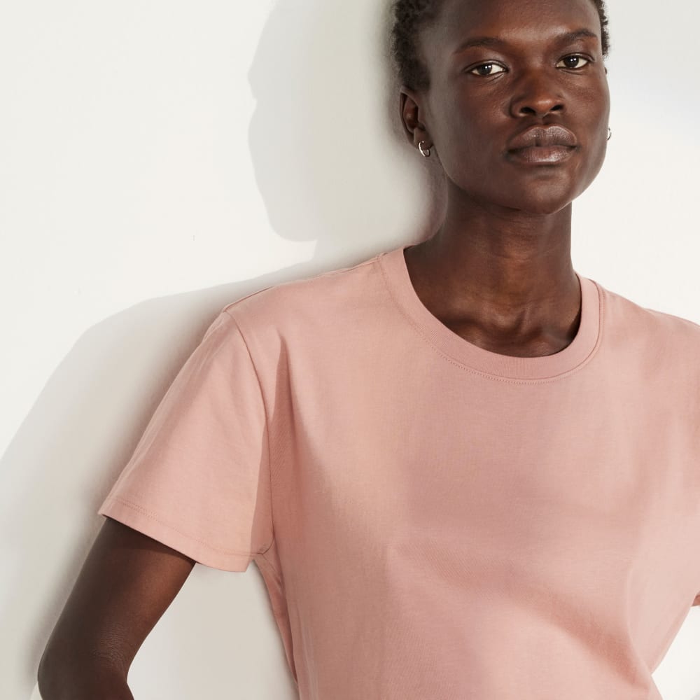 The Box-Cut Tee in Essential Cotton | Light Rose | No Pocket - Image 6