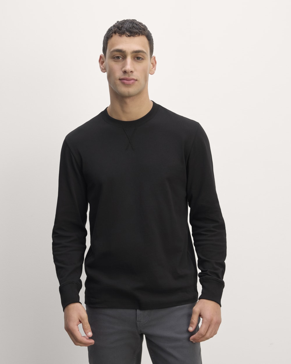The Premium-Weight Relaxed Crew | Black