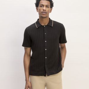The No-Sweat Button-Down Polo | Black