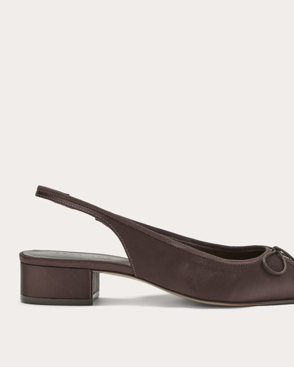 The Ballet Slingback Heel | Deep Brown Satin - Image 6
