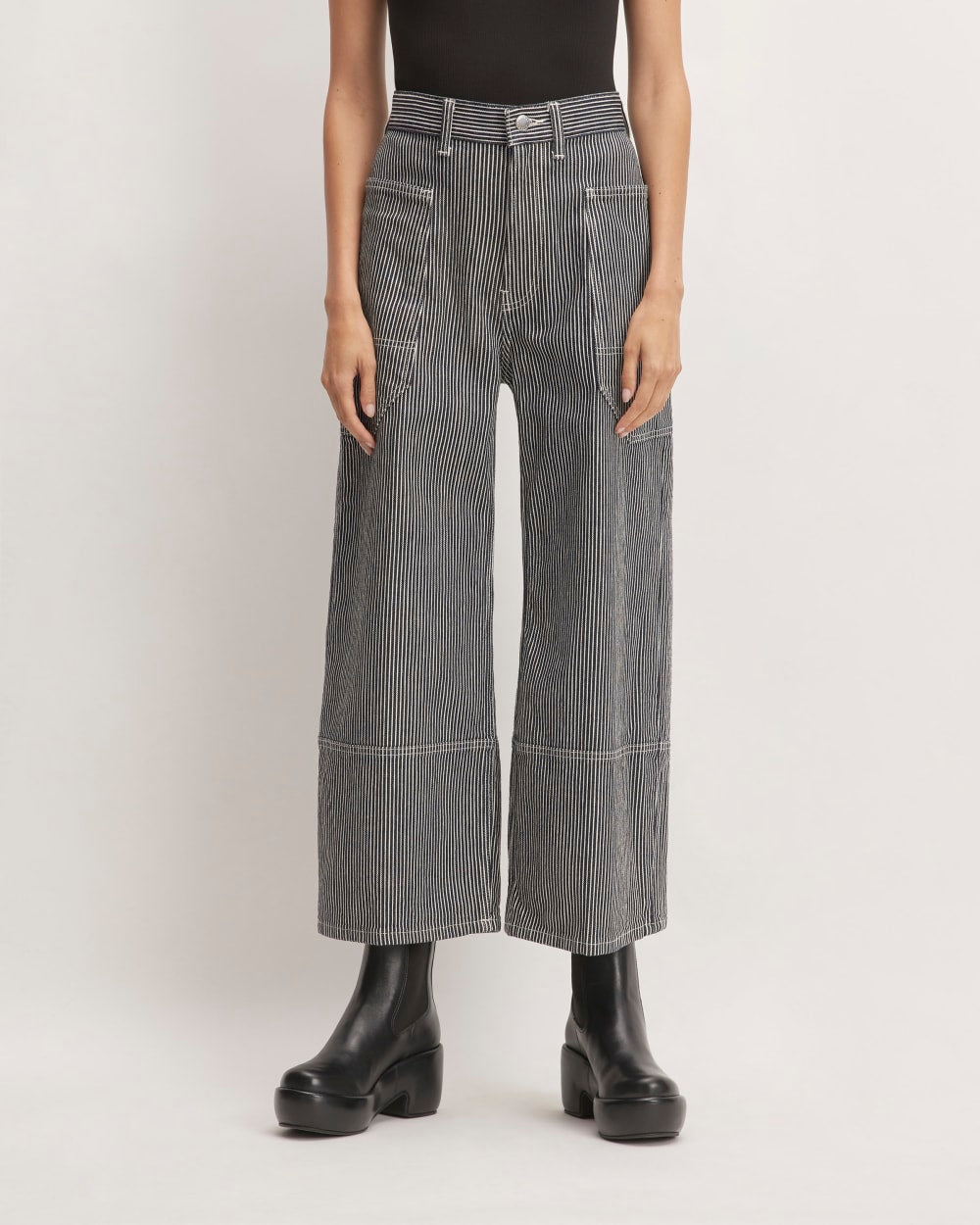 The Way-High® Gardener Cropped Jean | Hickory Stripe - Image 3