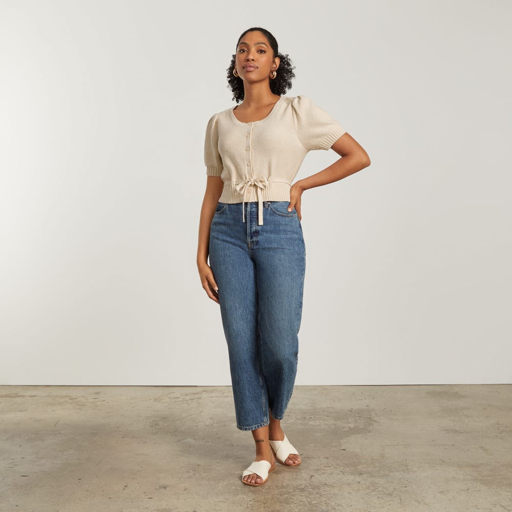 The Puff Sleeve Sweater Top | Parchment - Image 4