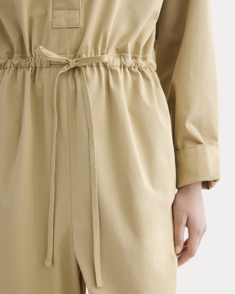 The Utility Drawstring Jumpsuit | Classic Khaki - Image 3