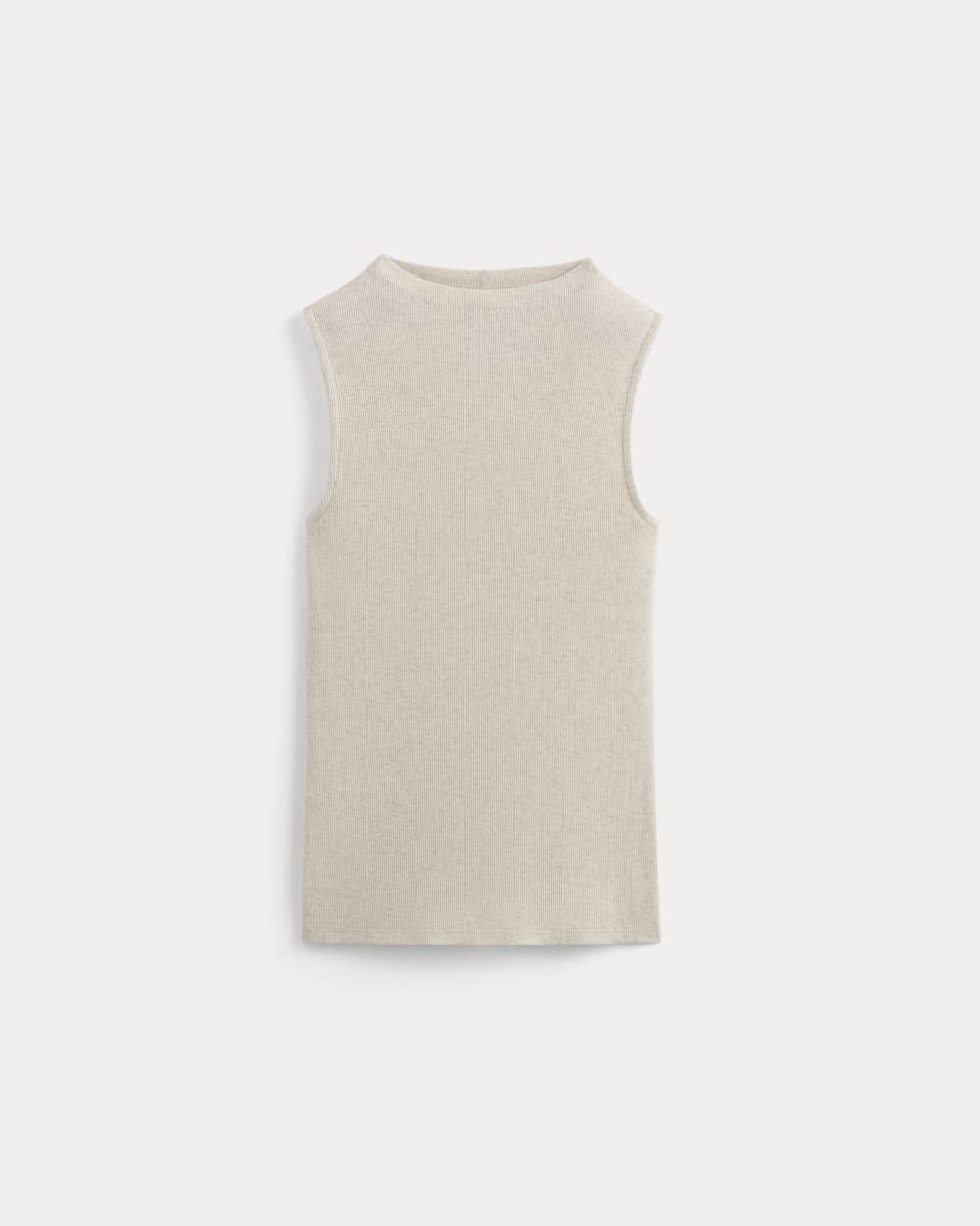 The Luxe Rib Funnel-Neck Tank | Heathered Oat - Image 2