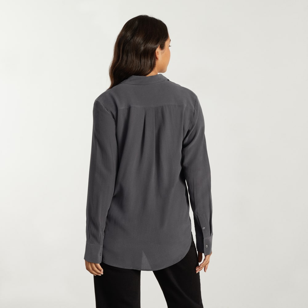 The Must-Have Shirt in Washable Silk | Slate Grey - Image 5