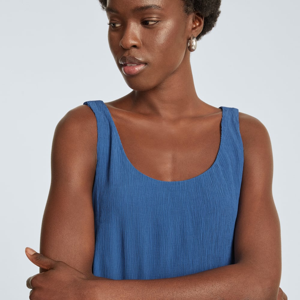 The Naia? Ripple Tank Dress | Deep Blue - Image 4