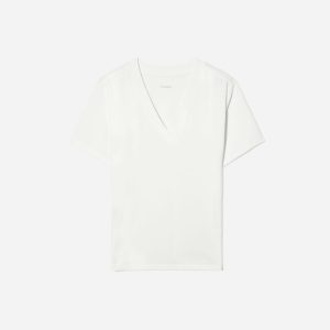 The Vintage V-Neck Hemp Tee | White