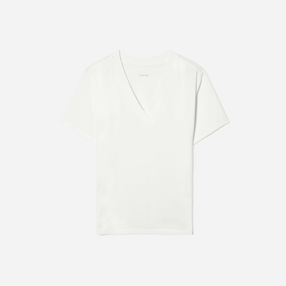The Vintage V-Neck Hemp Tee | White