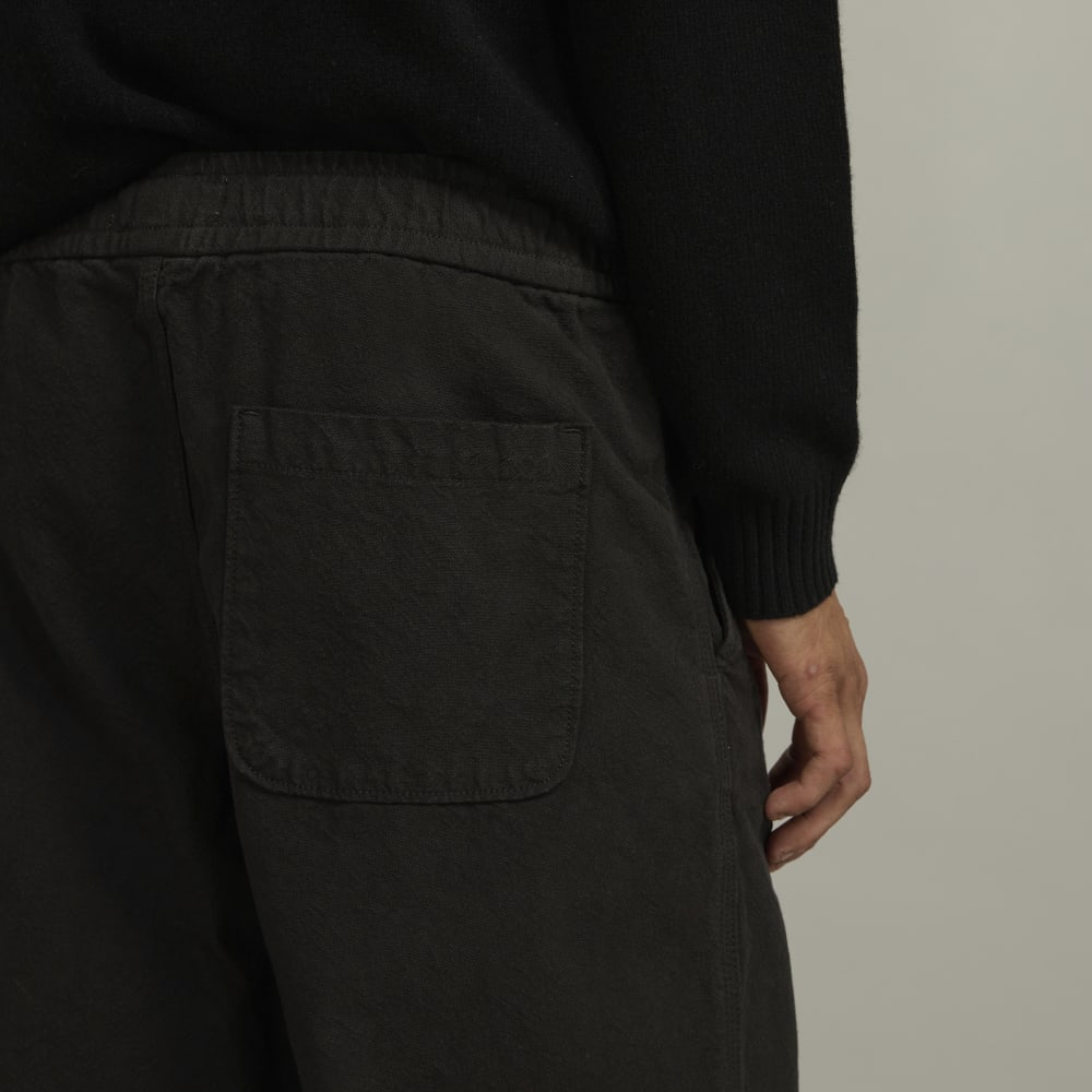 The Canvas Organic Cotton Drawstring Pant | Black - Image 5