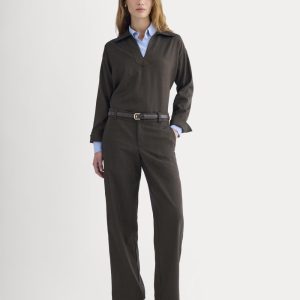 Straight-Leg Trouser in Tailor Twill | Heathered Fudge