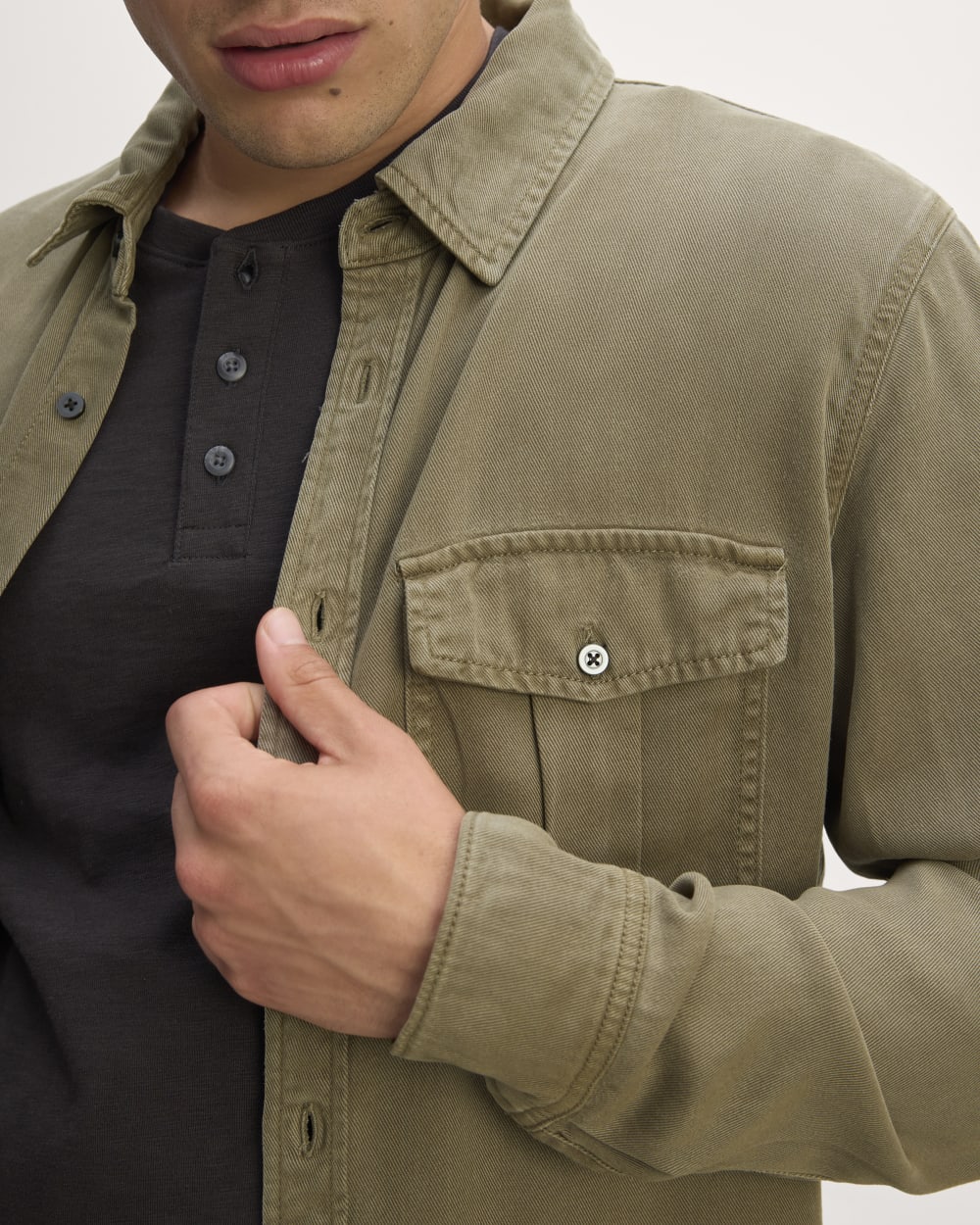 The Utility Shirt Jacket in Buttersoft | Kalamata - Image 5