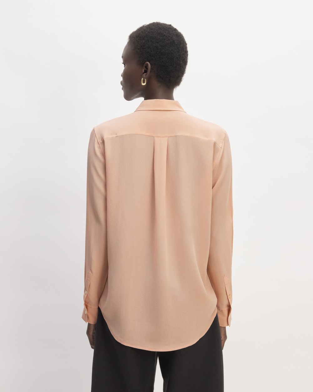 The Utility Shirt in Washable Silk | Blush Pink - Image 5