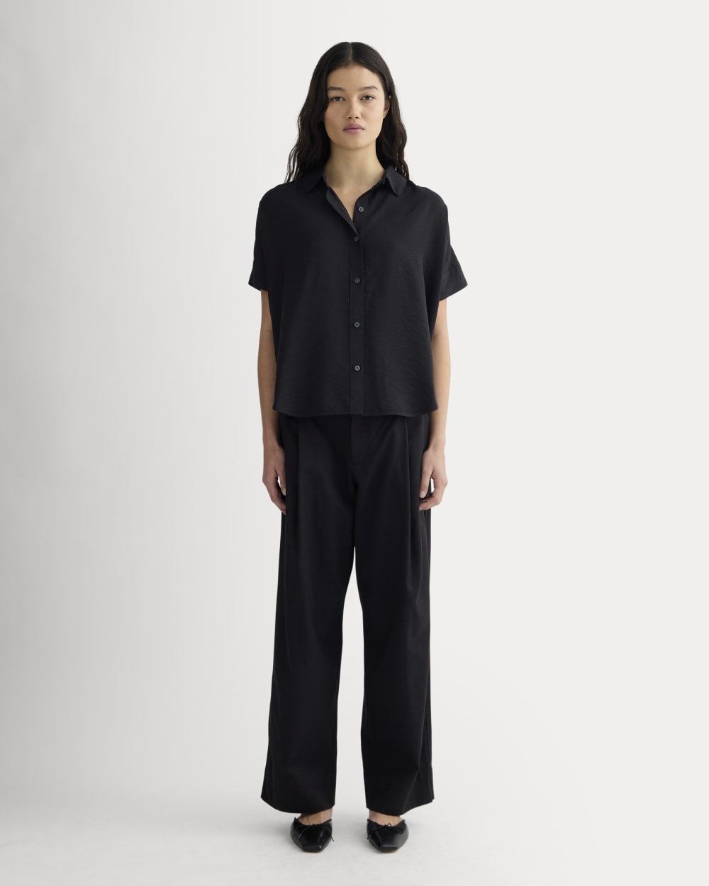 The Square Shirt in SoftLuxe | Black - Image 3