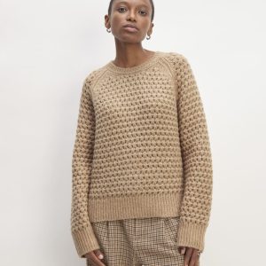 The Cloud Oversized Textured Crew | Tiger's Eye
