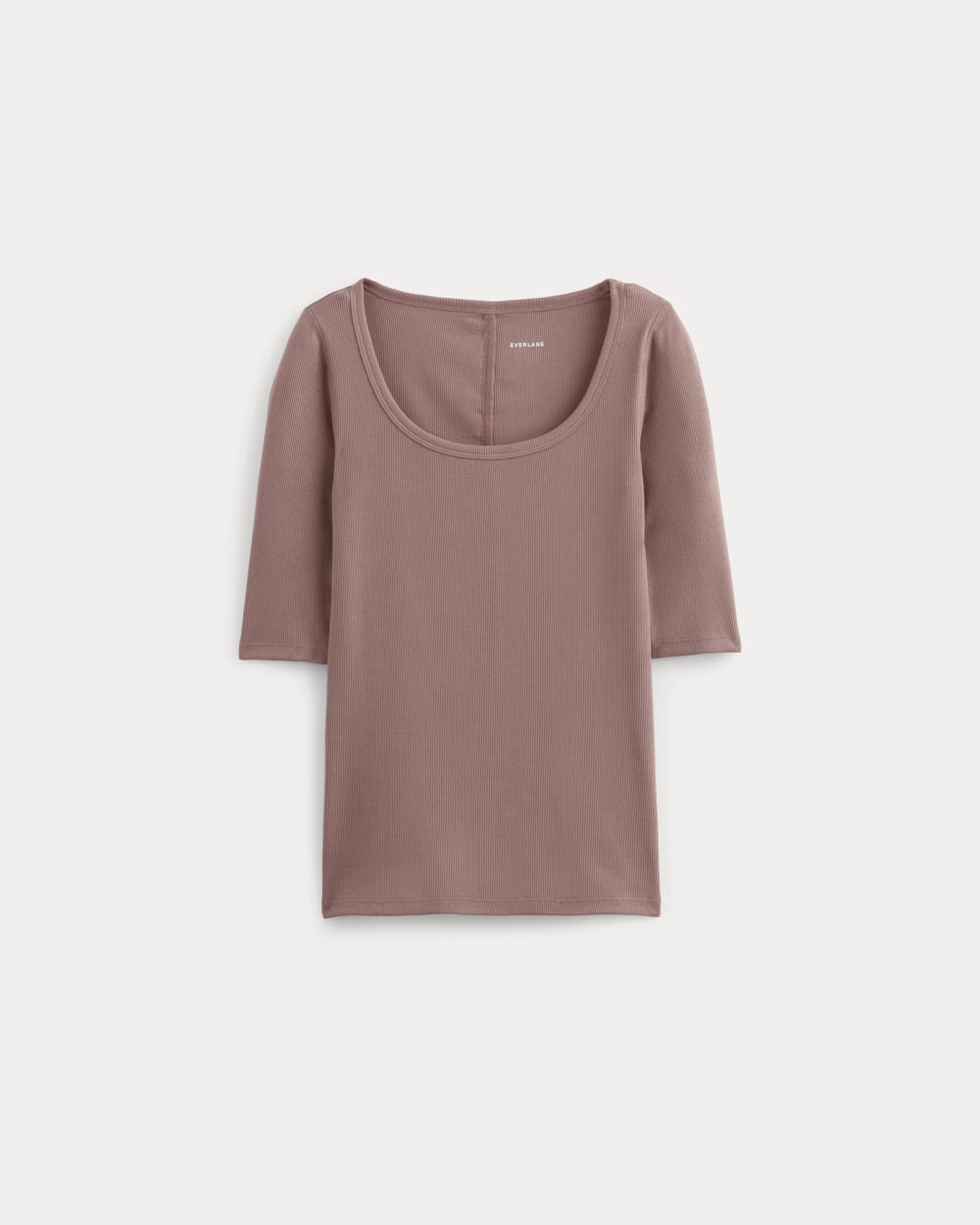The Luxe Rib Scoop-Neck Tee | Rose Dusk - Image 2
