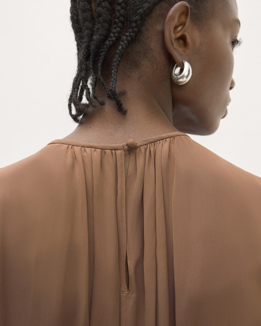 The Gathered Midi Dress | Carob Brown - Image 5