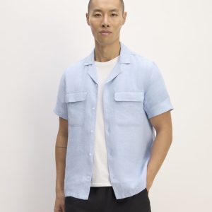 The Resort Shirt in Linen | Light Blue