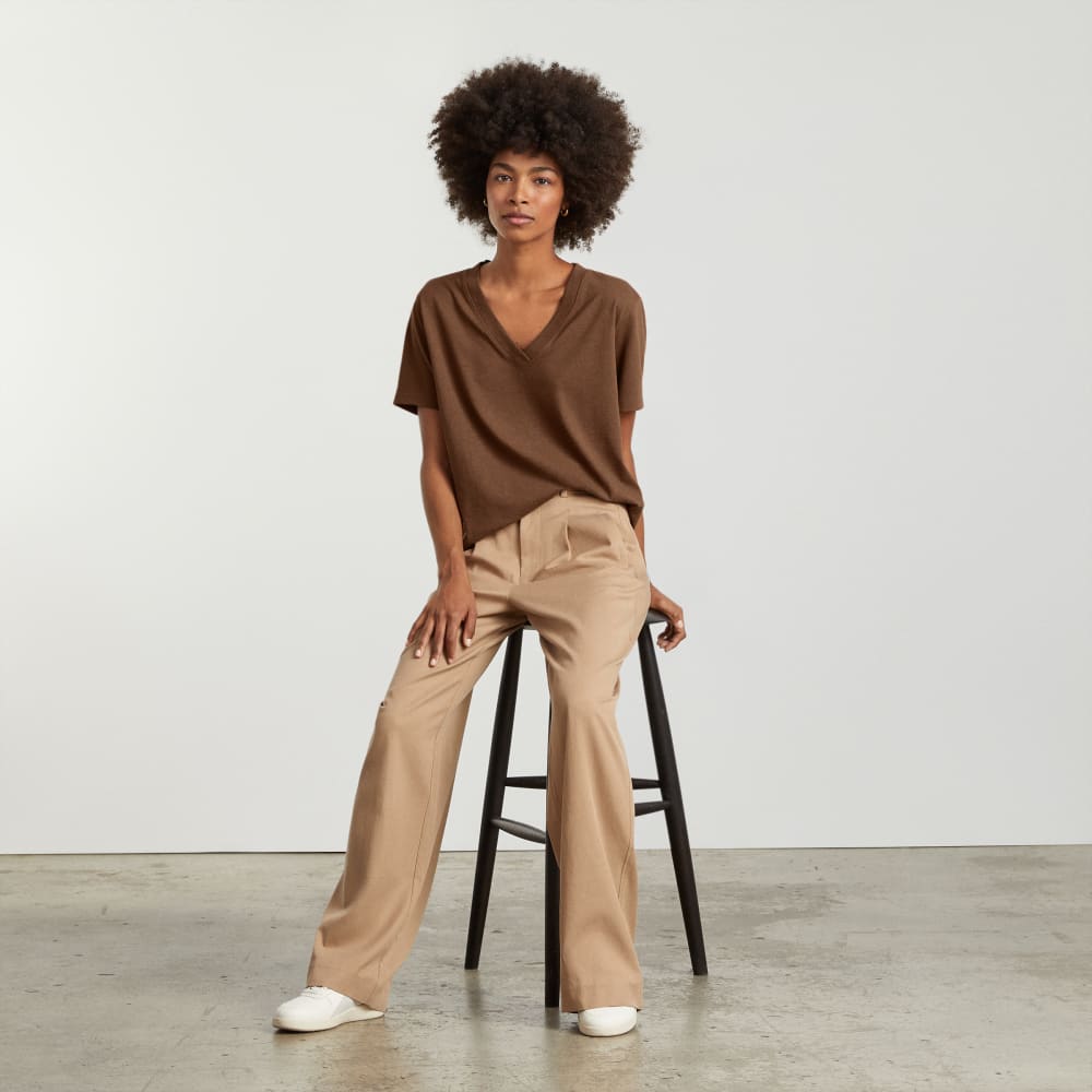 The Vintage V-Neck Hemp Tee | Espresso - Image 6