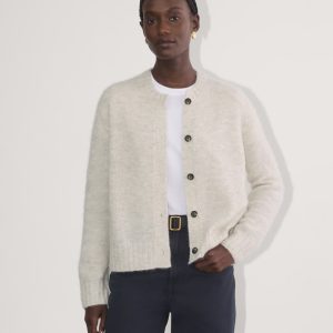 The Crew Cardigan in Alpaca | Almond