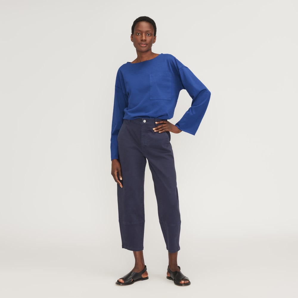 The Premium Weight Oversized Pocket Tee | Mazarine Blue - Image 5