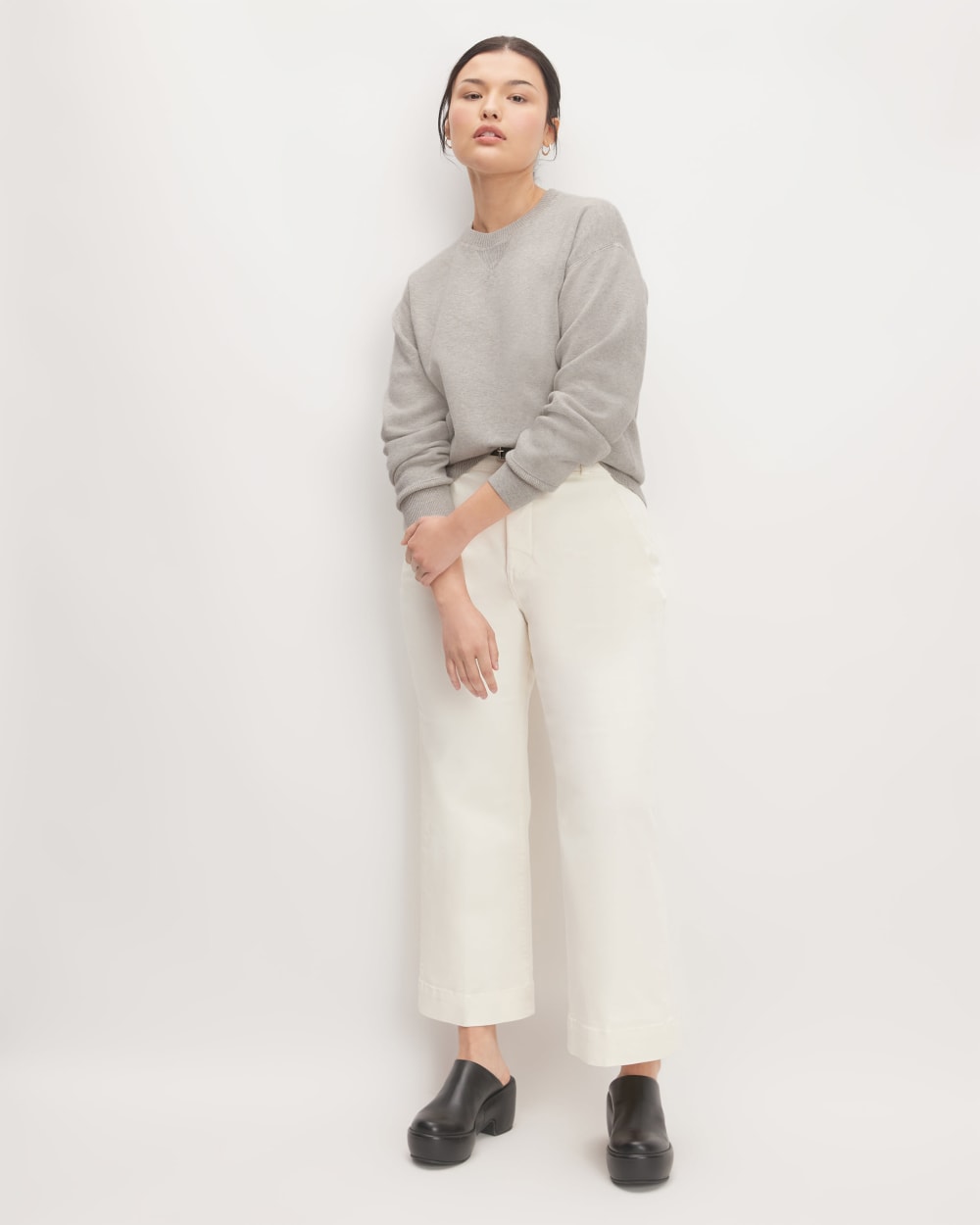 The Cotton-Merino Sweatshirt | Heathered Grey - Image 3