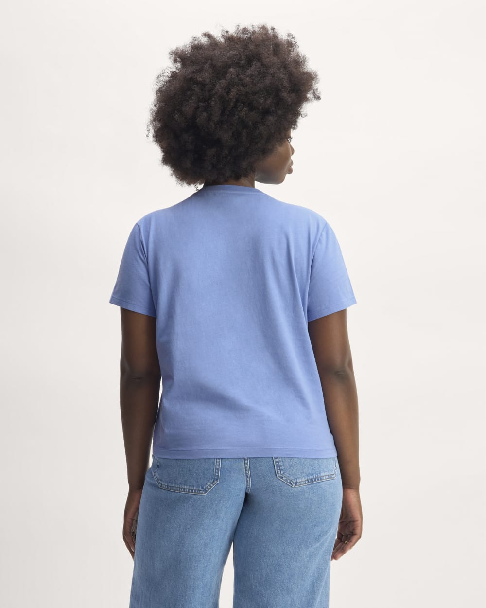 The Box-Cut Tee in Essential Cotton | Blue Opal | No Pocket - Image 4