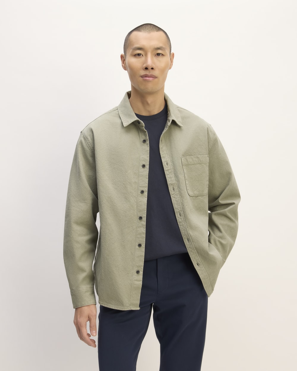The Canvas Organic Cotton Overshirt | Sage Green