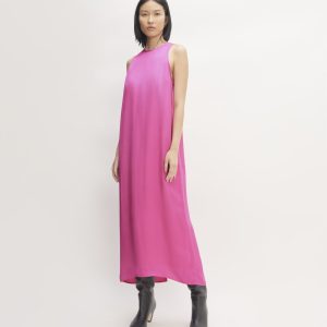 The Satin Racerback Slip Dress | Fuchsia Pink