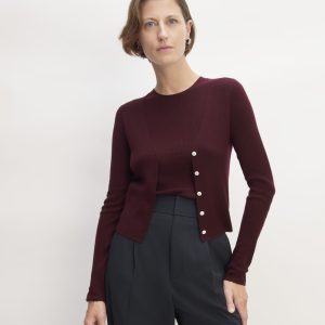 The Cardigan in Ultrasoft Merino | Burgundy