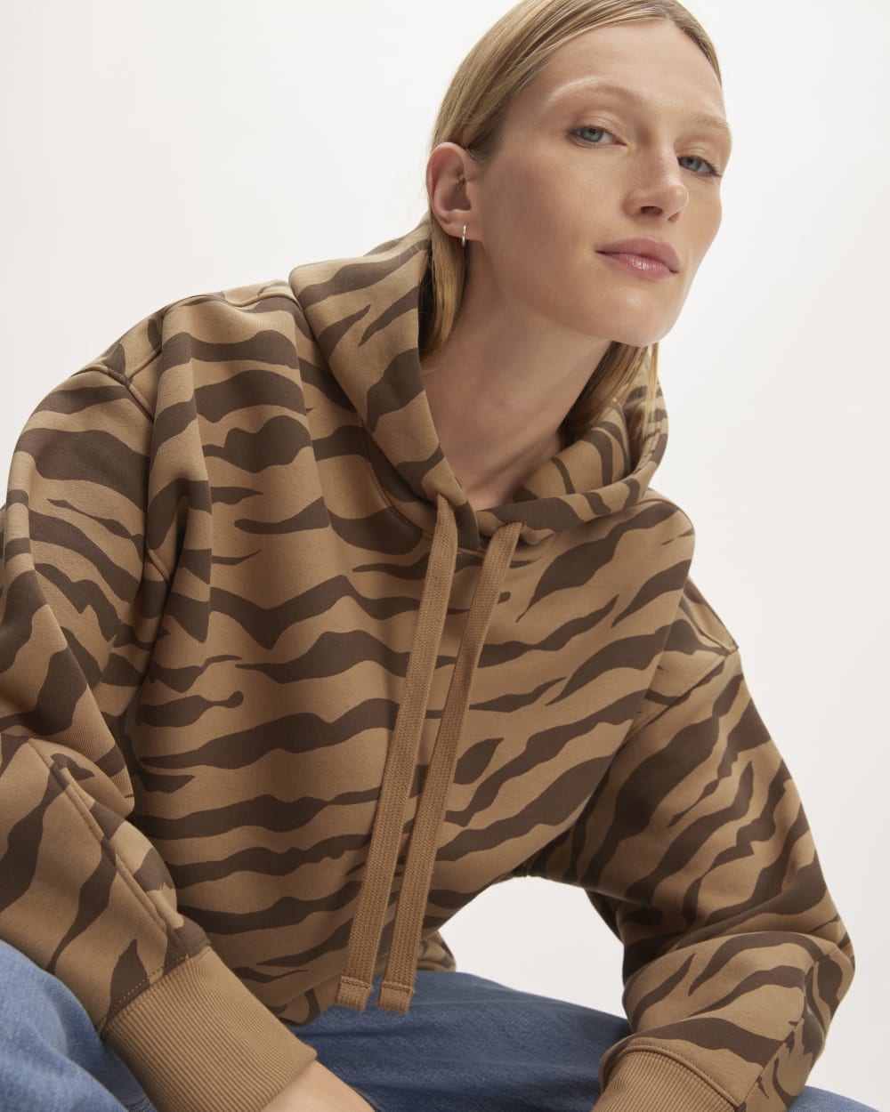 The ReTrack Hoodie | Cocoa Tiger Stripe - Image 4