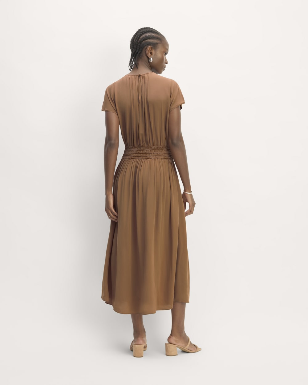 The Gathered Midi Dress | Carob Brown - Image 6