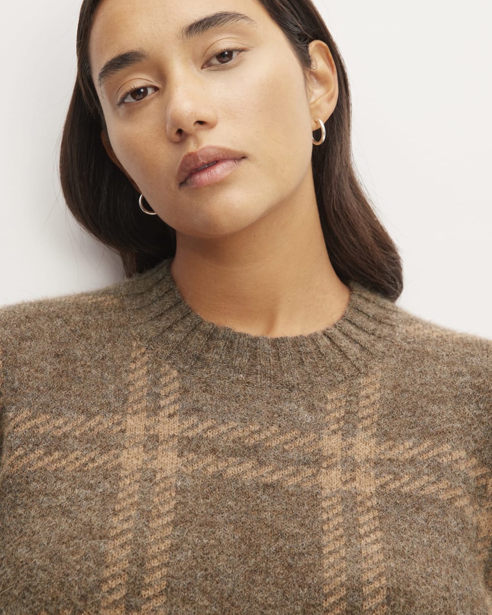 The Alpaca Cropped Crewneck Sweater | Cocoa / Tiger's Eye - Image 4