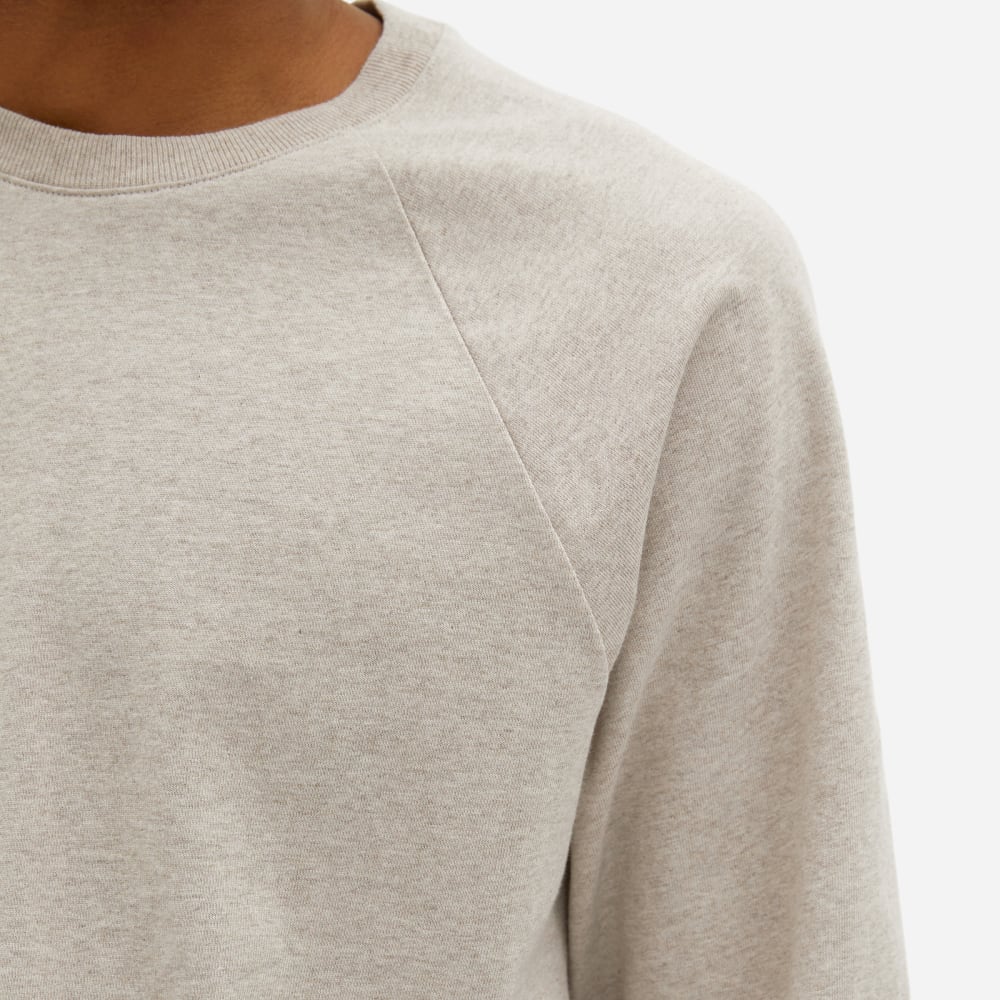 The Premium-Weight Long-Sleeve Crew | Uniform | Heather Oatmeal - Image 3