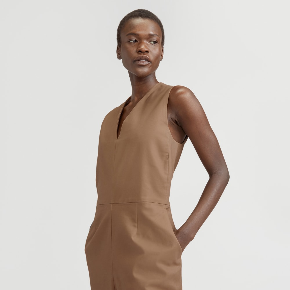 The Structured Cotton Jumpsuit | Toasted Coconut - Image 3